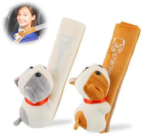 Gurtpolster Kinder, RosyFate 2 Stück Gurtschoner Auto, Gurtschutz Kinder Auto, Sicherheitsgurt Polster, Gurtpolster Schlafkissen Nackenstütze, für Kinder Erwachsene