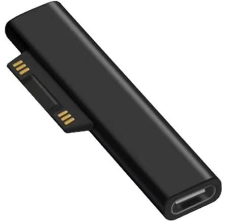 USB C zu Surface Adapter, Typ C Adapter auf Surface Steckeradapter 45W 15V3A Typ C Ladeadapter kompatibel für Microsoft Surface Pro 9/8/7/6/5/4/3/X, Surface Go, Surface Laptop 5/4/3