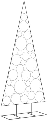 vidaXL Metall-Weihnachtsbaum zum Dekorieren Schwarz 210 cm, Weihnachtsbaum, Metallbaum, Tannenbaum Metall, Weihnachtsbaum mit Ständer, Tannenbaum