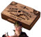 Planche à spiritueux miniature en bois avec tiroir, planche à spiritueux parlante en bois avec planchette, décoration d'Halloween, planche Ouija en bois miniature pour les amateurs de Ouija