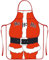 ZEPIQOR Delantal de Navidad Impermeable Rojo para Adultos - Ideal para Cocina, Restaurante y Fiestas de Vacaciones