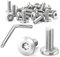 Dayalo 30 viti a testa piatta M6 x 20 mm, viti Torx, in acciaio inox A2 V2A, viti filettate, filettatura completa, con chiave Torx