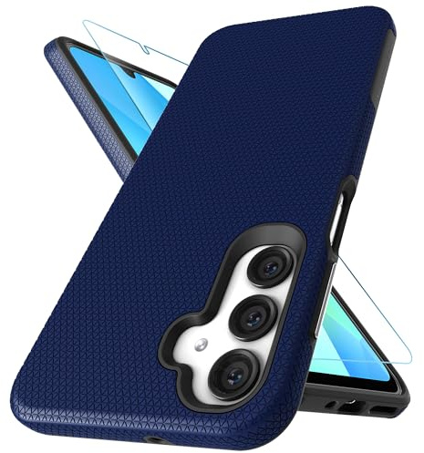 Case Collection for Samsung A26 5G Phone Case and Screen Protector, Dual Layer Shockproof Drop Protection, Military Grade Rugged Matte Cover for Samsung Galaxy A26 5G Case Blue