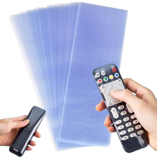 50 pezzi di custodia protettiva per telecomando, custodia universale trasparente contro sporco e polvere 8 x 25 cm, custodia per telecomando ideale per uso domestico e alberghiero