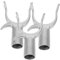 HOLIDYOYO 3 Piezas Cabeza De Tenedor De Ropa Cojinete Carril Polos Tendedero Plegable Andamio Manos Bastidores Poleas Equipo Tenedor De Barra De Ropa Neto Silver Aleación De Aluminio