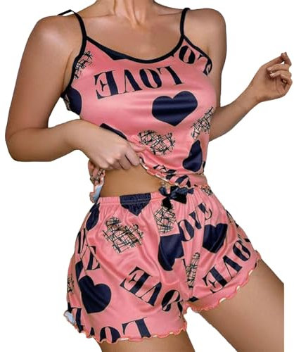 Set corto da donna in 2 pezzi, pigiama estivo in seta per donne, set pigiama setoso, taglia 18, pigiama corto in seta, pigiama corto in seta, pigiama, pantaloncini in raso, abbigliamento da casa,