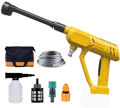 Cordless Car Washer for Dewalt 20V Battery DCB206, 550 PSI Portable Pressure Washer 6-in-1 Nozzle, Power Washer Cleaner for Car Floor Fence Wall Cleaning (No Battery)