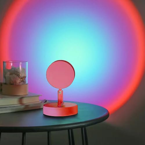 Rufevee LED Néon Arc-En-Ciel Projecteur USB Coucher De Soleil Lampe Nuit Lumière Pour Chambre Décor
