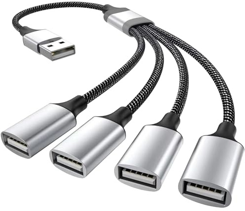 4 In 1 Cavo USB Maschio a Femmina Splitter Nylon Multi