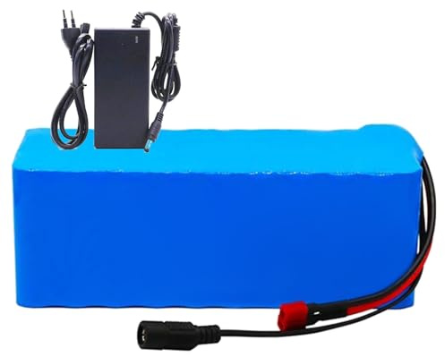 Batteria Per Bici Elettrica Da 36V 30Ah, Pacco Batteria Agli Ioni Di Litio 10S3P Con Caricabatteria, Batteria Per Scooter Elettrico Per Motore Da 200W, 350W, 500W, 750W, 800W XT60