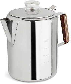 Tops 55705 Rapid Brew Stovetop Coffee Percolator, Stainless_Steel, Silver