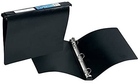 Avery 14801 Hängeordner mit runden, lückenfreien Ringen, 28,6 x 22,5 cm, Schwarz