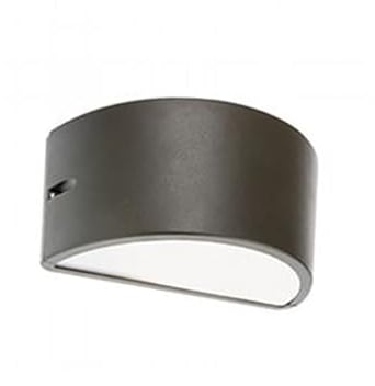 Applique mezzaluna moderna lampada da parete chiusa da esterno grigio