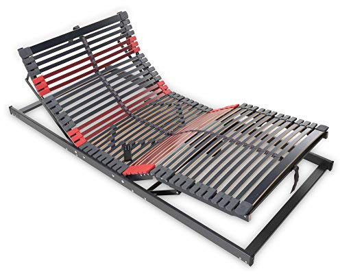 Betten-ABC Max-Premium 7-Zonen Lattenrost, Härtegradverstellung, 44 Leisten, Belastbar bis 200 kg, Für alle Matratzen, Made in Germany, Größe: 80 x 200 cm, Motor, Fertig montiert