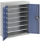 mauser | Magazinschrank | ohne Sichtlagerkästen | HxBxT 820 x 680 x 280 mm | zweifarbig | Korpus grau | Türen blau