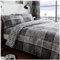 Gaveno Cavailia Luxury DENIM CHECK Bed Set with Duvet Cover and Pillow Case, Polyester-Cotton, Grey, Single, 11149729