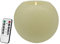 CVHOMEDECO. Moon Sphere Wax LED Tanzende Flammenkerze Kugel Batteriebetriebene Wachs LED Flammenlose Kerze mit Timer und Fernbedienung, Durchm. 15,2 x 12,7 cm, Creme
