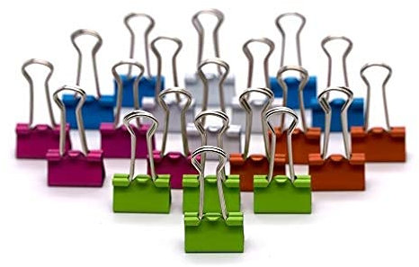 Emraw piccolo versatile legante clip colore assortiti 3/10,2 cm (19 MM) – per casa, ufficio, scuola (40-pack)