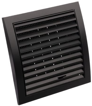 Ø 125mm Rejilla para Ventilación - Rejilla de Ventilación Regulable con Protección contra Insectos - Plástico ABS Antracita