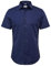Seidensticker Herren Slim Bügelfrei Kent Kurzarm Stretch Businesshemd, Blau (Dunkelblau 19) Light, 42 EU