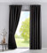 Gardinenbox 2er Set Verdunkelungsvorhänge »Palermo Dark« HxB 250x140 cm Schwarz Matt Blickdicht Lichtundurchlässig Verdeckte Schlaufen Kräuselband Raffhalter Fleecerücken, 100002652-2