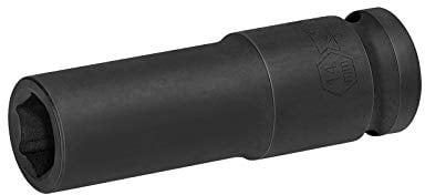 Jetech 1/2-Zoll Antrieb 14mm Tief-Schlagnuss mit 6-Punkt Design, wärmebehandelter Chrom-Molybdän-Stahl, metrisch