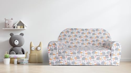 Stillerbursch Kindersofa zum Spielen sitzen schlafen | Sofa mit Schaumstofffüllung | Sofa Kinder mit Abnehmbarem Bezug | Kindermöbel Mädchen & Jungen | Kindercouch