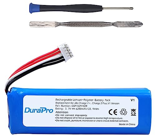 DuraPro 3.7V 6200mAh Akku für JBL Charge 2 + Charge 2 Plus only for Version one CS-JMD210SL