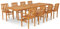 vidaXL Teak Massiv Gartenmöbel Set 9-TLG. Gartengarnitur Sitzgarnitur Sitzgruppe Gartenset Gartenstuhl Gartentisch Stapelstühle Tisch