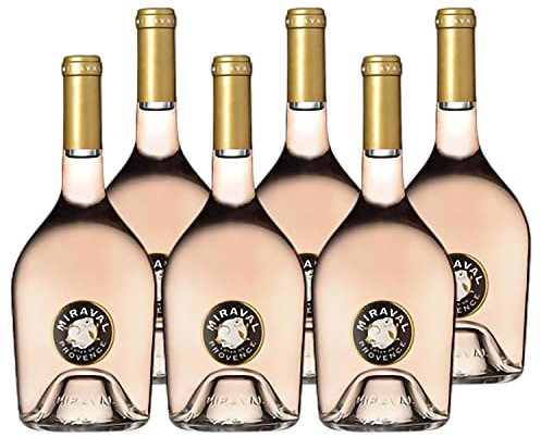 Côtes de Provence Rosé 2020 - Miraval - Vin AOC Rosé de Provence - Lot de 6x75cl - Cépages Cinsault, Rolle