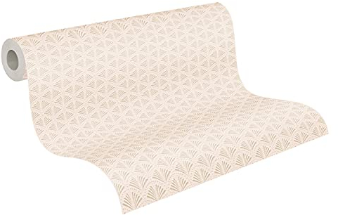 A.S. Création Trendwall 2 37957-2 Papier peint intissé Motif géométrique Rose/beige pailleté 10,05 m x 0,53 m