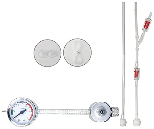 CENPEK Kit de sistema generador de CO2 para acuario, con manómetros y válvulas de alivio, kit de reactor de dióxido de carbono para plantas y acuarios