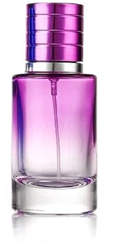 Botella cilíndrica vacía del gradiente de la botella de perfume del vidrio de 30ml con el atomizador de la niebla fina (púrpura)