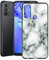 KJYF Protective Case for TCL 305/306 (6.52 Inches), Silicone Case Black TPU Cover Bumper Anti-Scratch Protective for TCL 305/306 - Marble