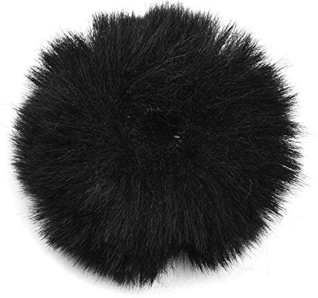 Andoer Clip-on Lavalier Microphone Windscreen Furry Windscreen Microphone Muff Compatible with Boya M1 and Other Most Lapel Microphones, Black