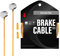 CNC Bike Inner Brake Cable for Mountain Bike 2800mm with End Caps，Pro Slick Polished Bicycle Brake Cable for Shimano/Sram，2 Pcs，Gold.