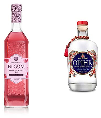 Bloom Gin Raspberry and Rose - 70 cl & Opihr Gin Spices of the Orient - 70 cl