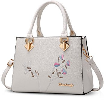ADITAM Retro Damen Top Handle Handtaschen Tragetasche Umhängetasche Umhängetasche PU-Leder Double The Comfort