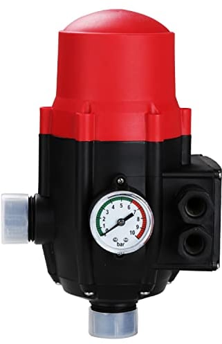 Ansobea Elektronische Pumpensteuerung 1100W 9000l/h, Druckschalter für Wasser, 10 Bar Druckwächter, IP65 Druckschalter für Wasserpumpen, überwacht den Wasserdurchfluss (1.5-2.2 Bar)