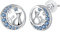 Hifeeled Katze Ohrringe Damen 925 Sterling Silber Mond Ohrstecker für Frauen Original Schmuck Geschenk Damen