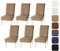 MIULEE Stuhlhussen 6er Set Stuhlhusse Samt Stretch Elastischer Stuhlbezug Abnehmbarer Waschbarer Stuhlhussen Schwingstühle für Küche Wohnzimmer Bankett Familie Restaurant Hotel Party，Khaki