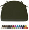 Lsjoaw 1 Stück Stuhlkissen Sitzkissen Stuhl 40X38X38X5 Sitzpolster mit Bindeband Rutschfestes Zierkissen Gartenkissen Halbrund Auflage für Stühle Indoor/Outdoor Sitzauflage,Dark Grey