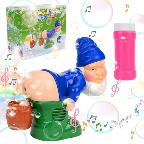 Bubble Blower, Bubble Maker Toy Elektrische Seifenblasenmaschine, Weihnachtsmann Furz Blasengebläse, Tragbares Blasenmaschine für Kinder mit Seifenblasenlösung, Seifenblasenmaschine Lustiges Geschenk