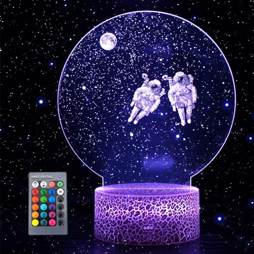 Homcoice 3D Nachtlicht Kinder Nachttischlampe mit Fernbedienung & smart touch, USB Nachtlicht 16 Farben 4 Blitzmodi Nachtlicht dimmbar Licht für Lichtdekoration