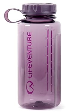 Lifeventure 1 Liter Tritanflasche für Wandern, Camping, Outdoor-Sport, aus BPA-freiem Material, auslaufsicher, Schraubverschluss, mit seitlichem Volumenmessung