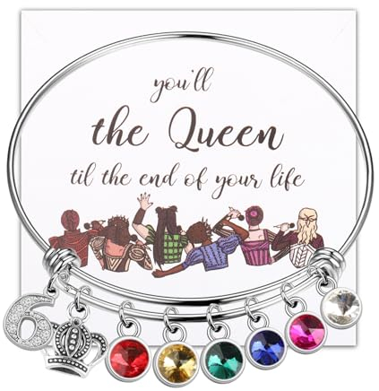 MYSOMY SIX The Musical Gift Six The Musical Earrings Broadway Musical Lover Gift Six Musical Merchandise Musical Queens Gift, 2.4inches, Metall