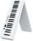 Tastiera for pianoforte elettrico, pianoforte digitale semi-pesato pieghevole a 88 tasti con pedale di sostegno e leggio, Bluetooth/MIDI, registrazione/riproduzione (Color : White)