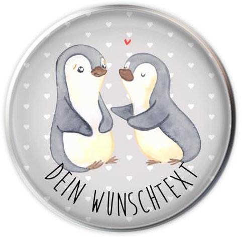 Mr. & Mrs. Panda Personalisierter Waschbecken Stöpsel Pinguine trösten - Personalisierte Geschenke, Stöpsel Waschbeckenstöpsel mit Wunschnamen,