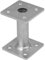 Bolt Down 80mm (Pack of: 4) Pergola Elevated Post Base Support Heavy Duty Galvanised 4mm Fence Foot Bracket - Fencing, Decking