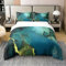 Homewish Navy Blue Marble Duvet Cover 100% Organic Cotton for Kids Men,Black Gold Marble Texture Comforter Cover Super King,Luxury Tie Dye Aesthetic Bedding Set,Golden Sequin Quilt Cover 3pcs